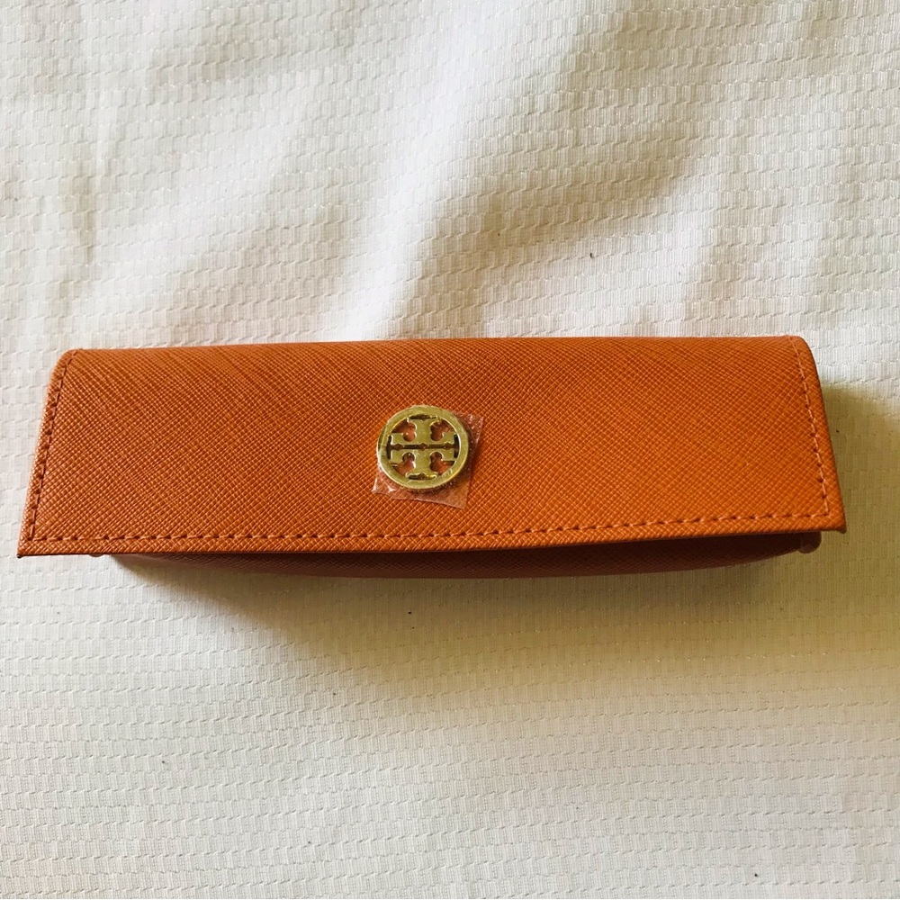 Tory Burch Orange Sunglasses with Gold Emblem